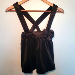Wonder Nation Black Velvet Skirt/dress With Bow Detail‎ Girls Size 5T